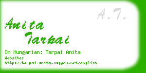 anita tarpai business card